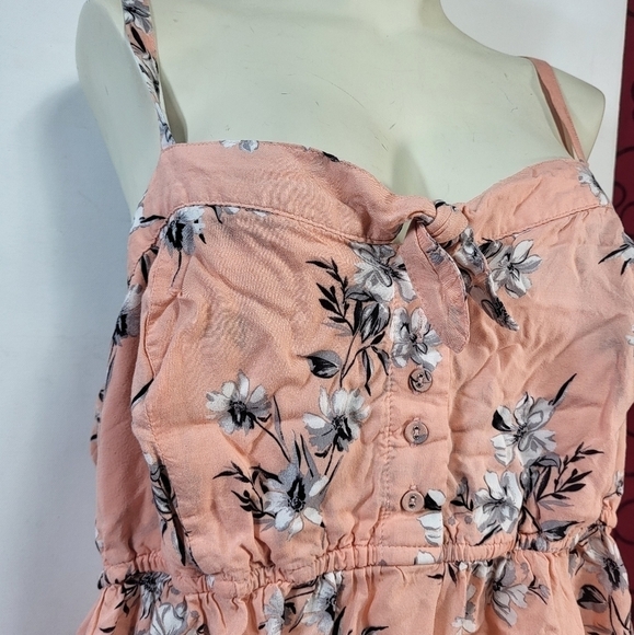 Torrid Coral Floral Bow Challis Cami - Picture 5 of 7